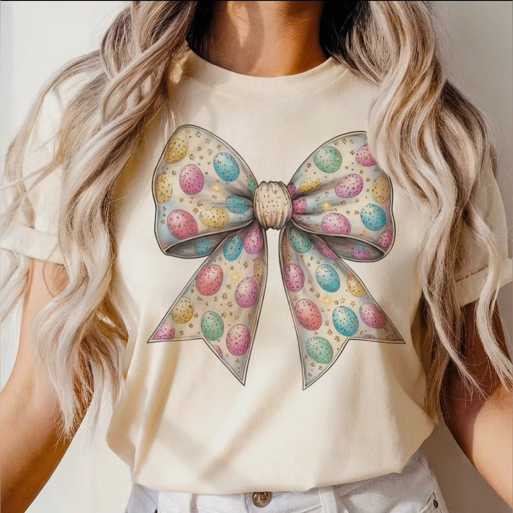 Easter Egg Bow Graphic Tee
